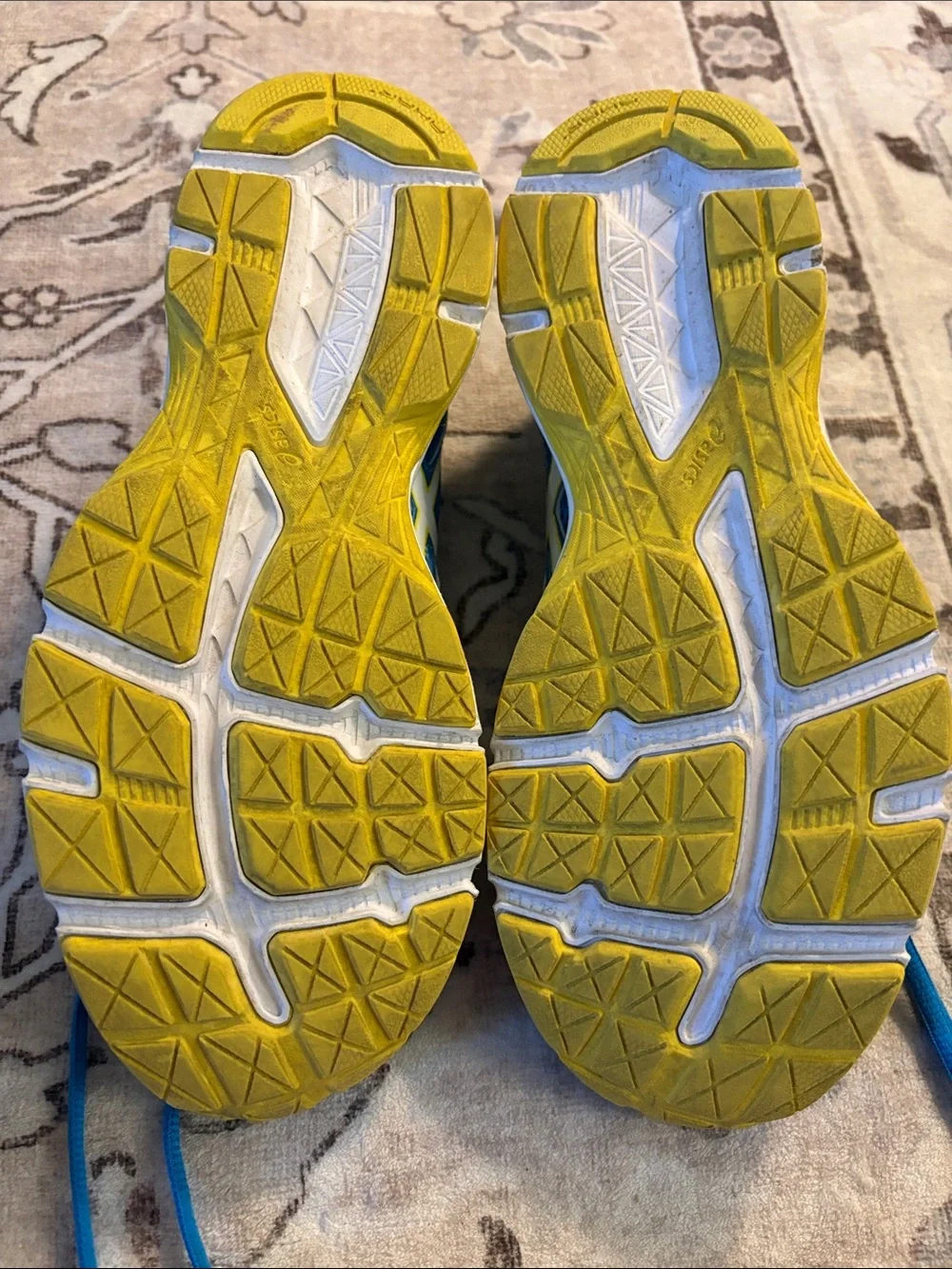 ASICS Gel Women's Running Shoes Teal Blue with Yellow Accent